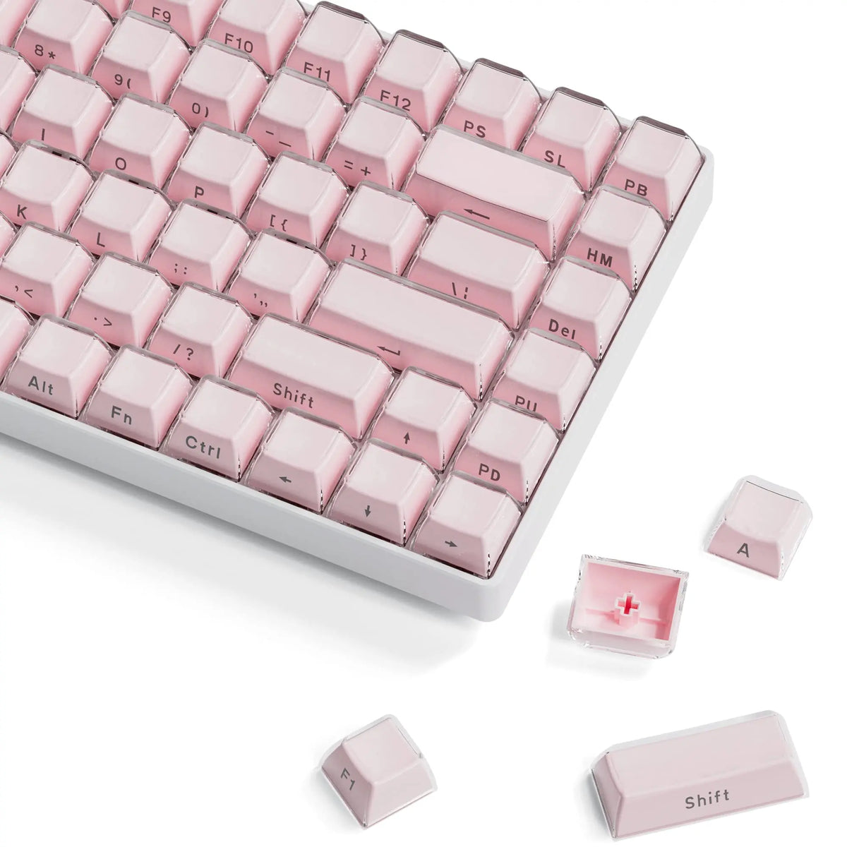 Pink Jelly Round Keycaps