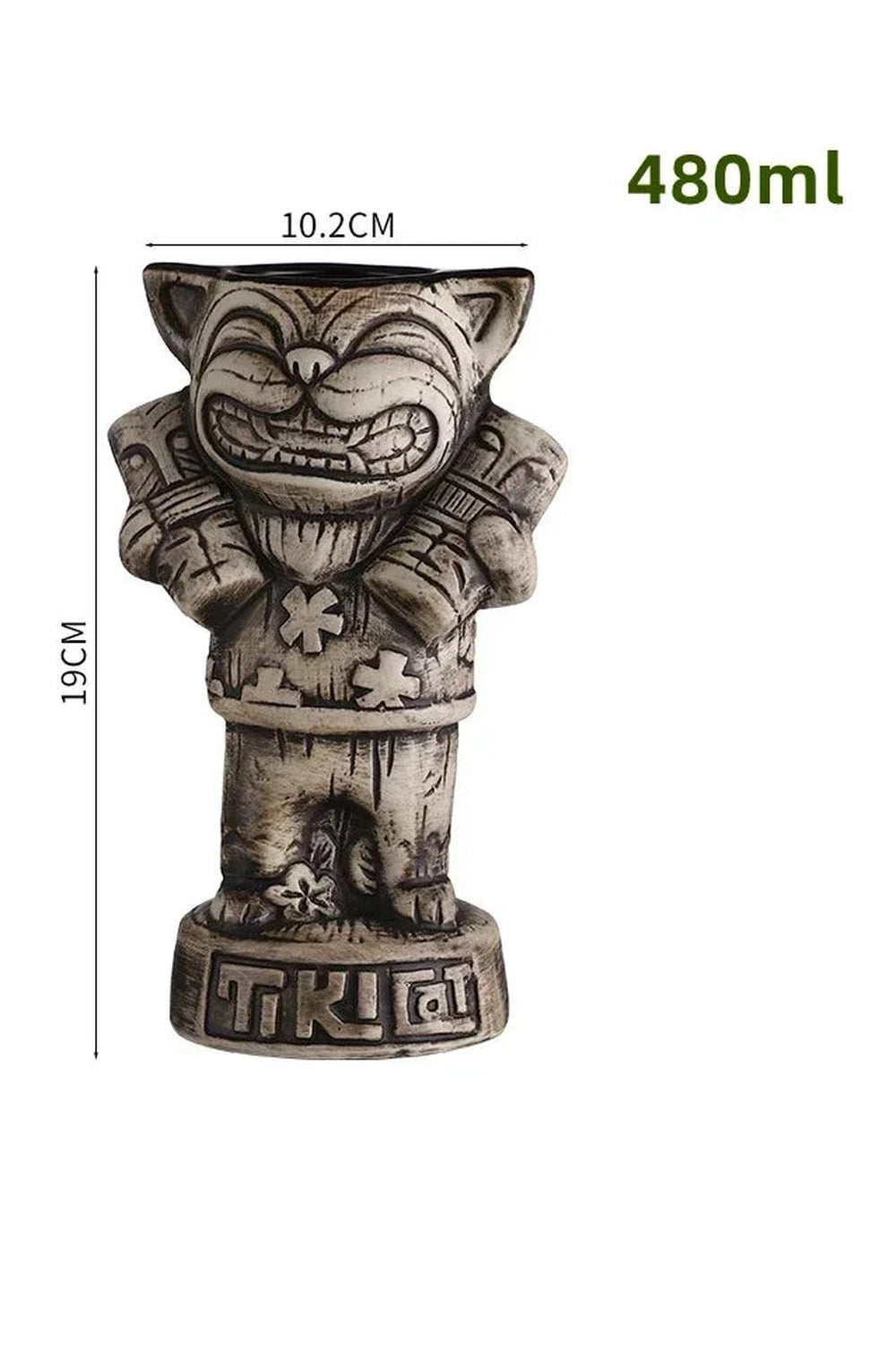 Ceramic Tiki Cocktail Mug