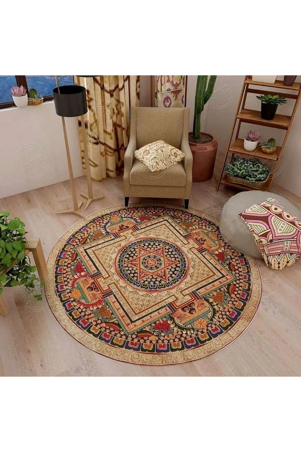 Persian Style Round Rug