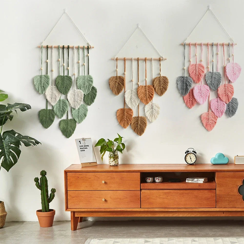 Leafy Green Macrame Wall Hanging