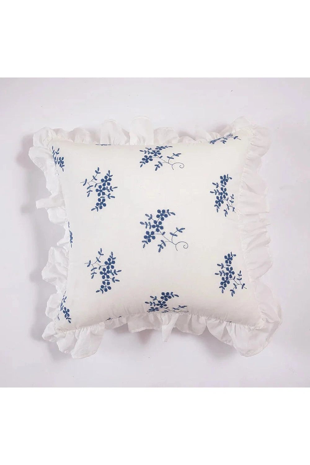 Pleated Lace Embroidered Pillow Case