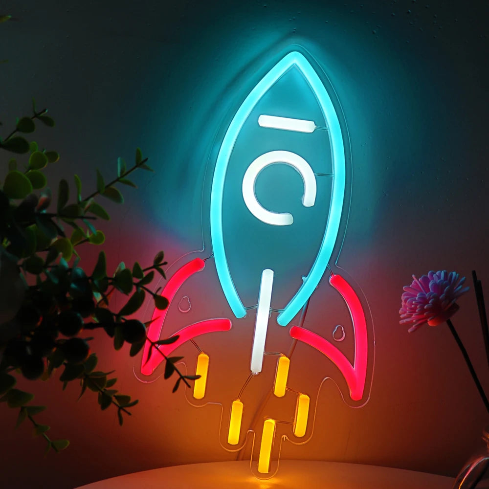 Rocket Launch Neon Sign