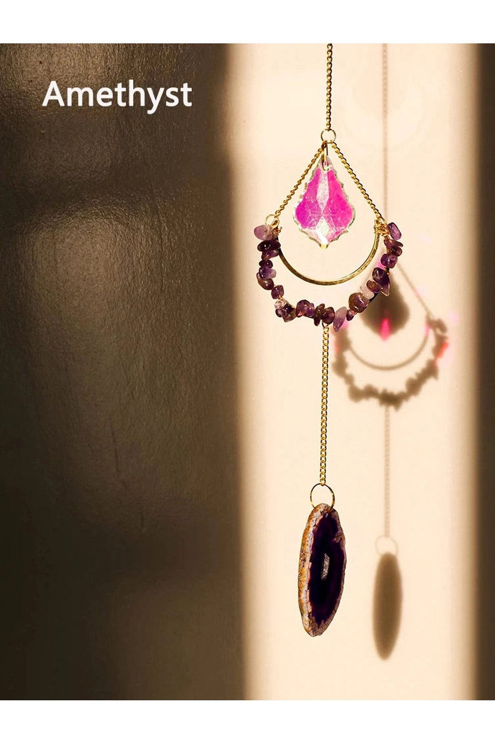 Rose Quartz Suncatcher