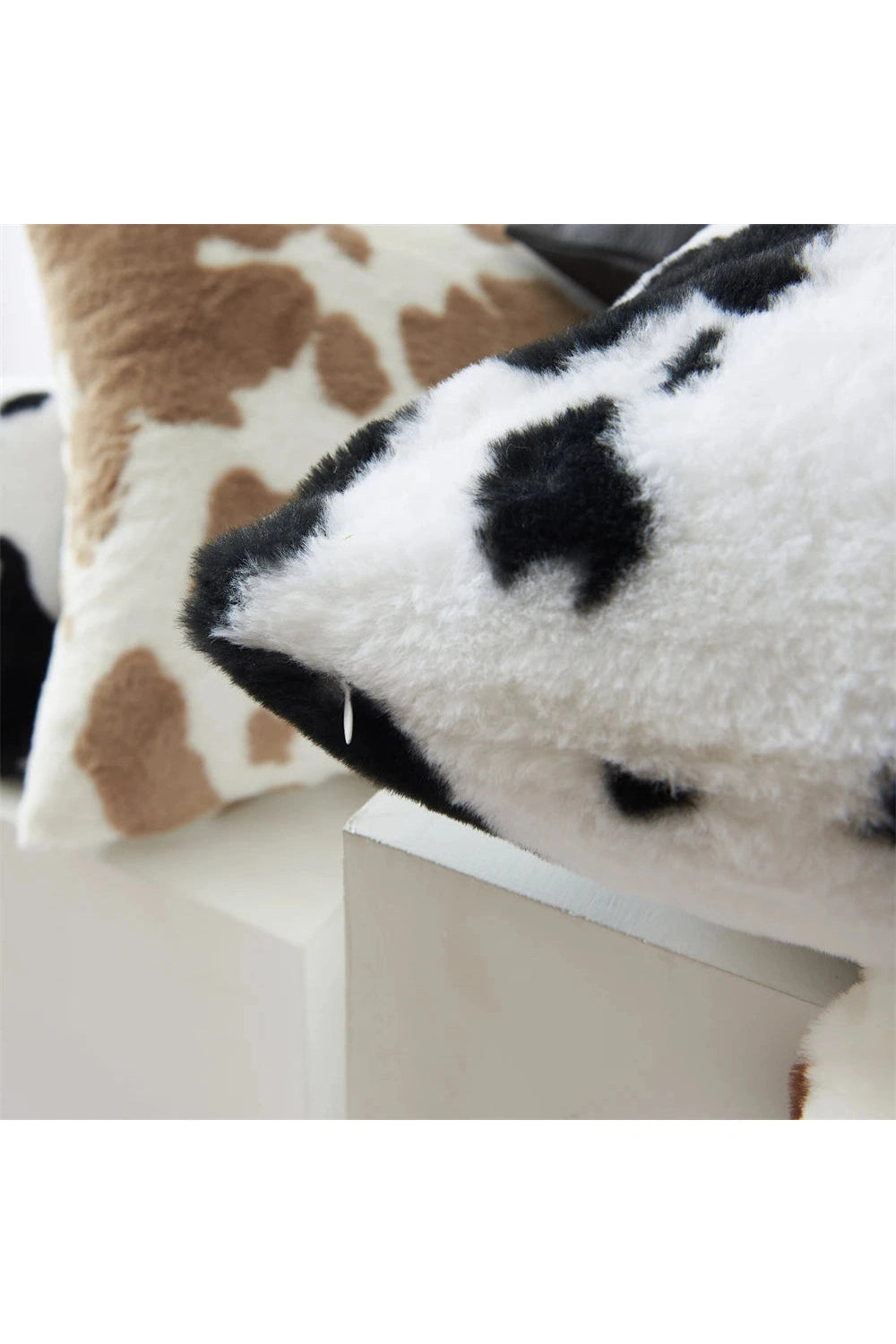 Cow Pattern Plush Pillow Case