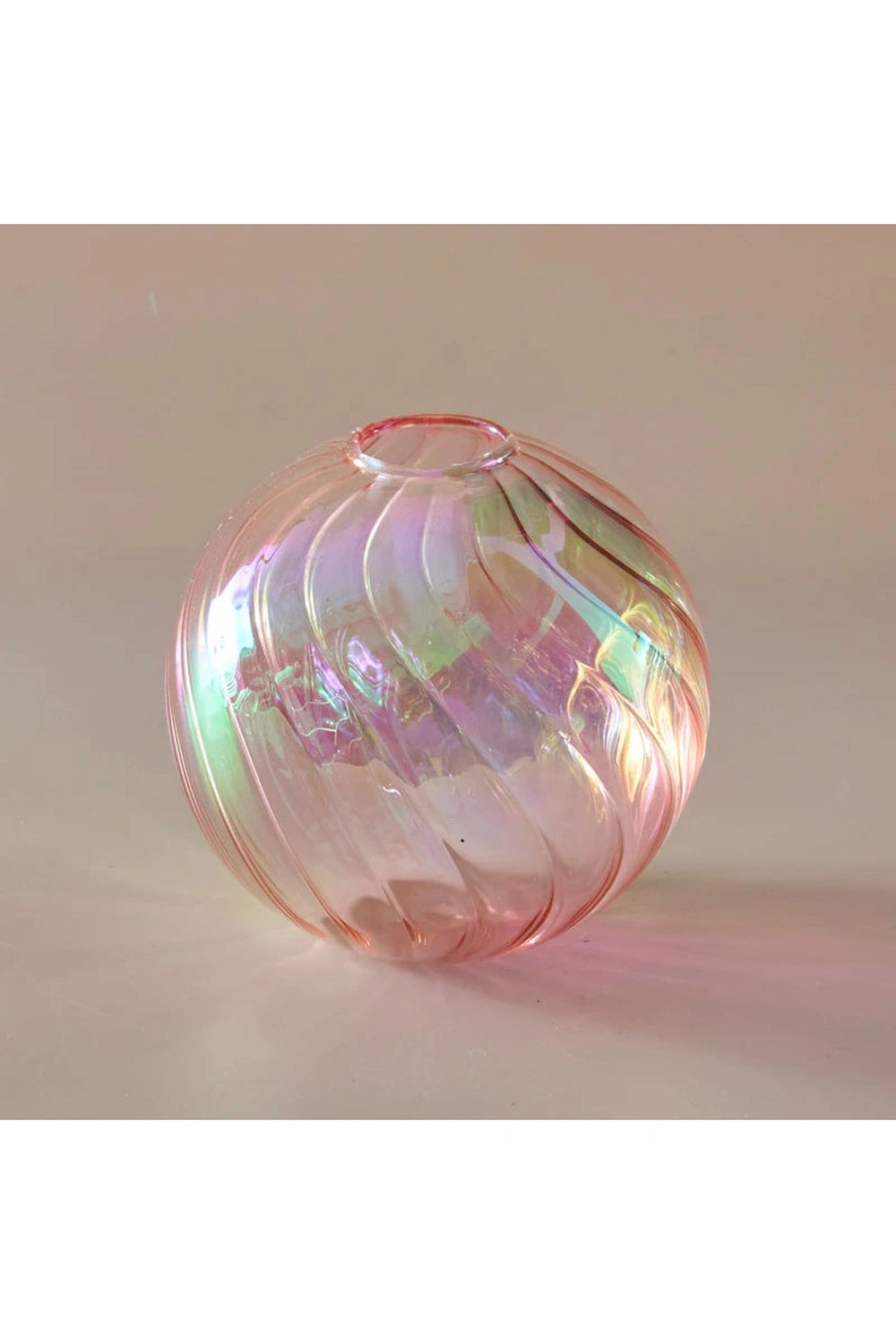 Iridescent Glass Ball Plant Vase