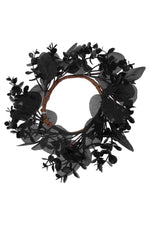 Midnight Halloween Black Wreath