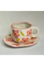 Handmade Flower Ceramic Mug