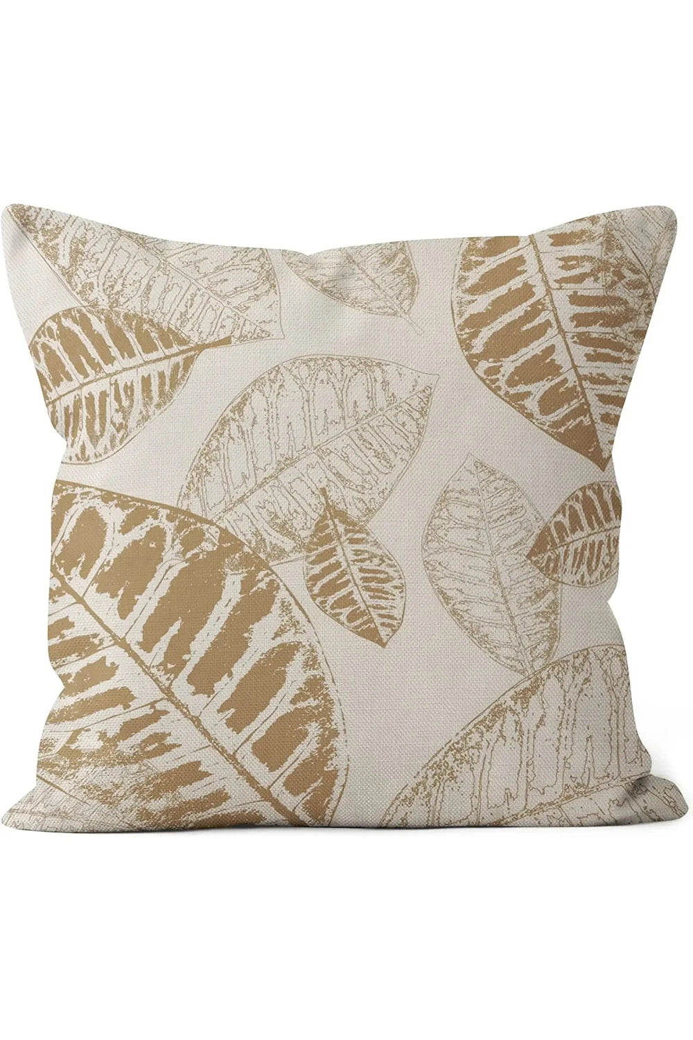 Geometric Leaf Linen Pillow Case