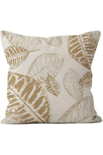 Geometric Leaf Linen Pillow Case