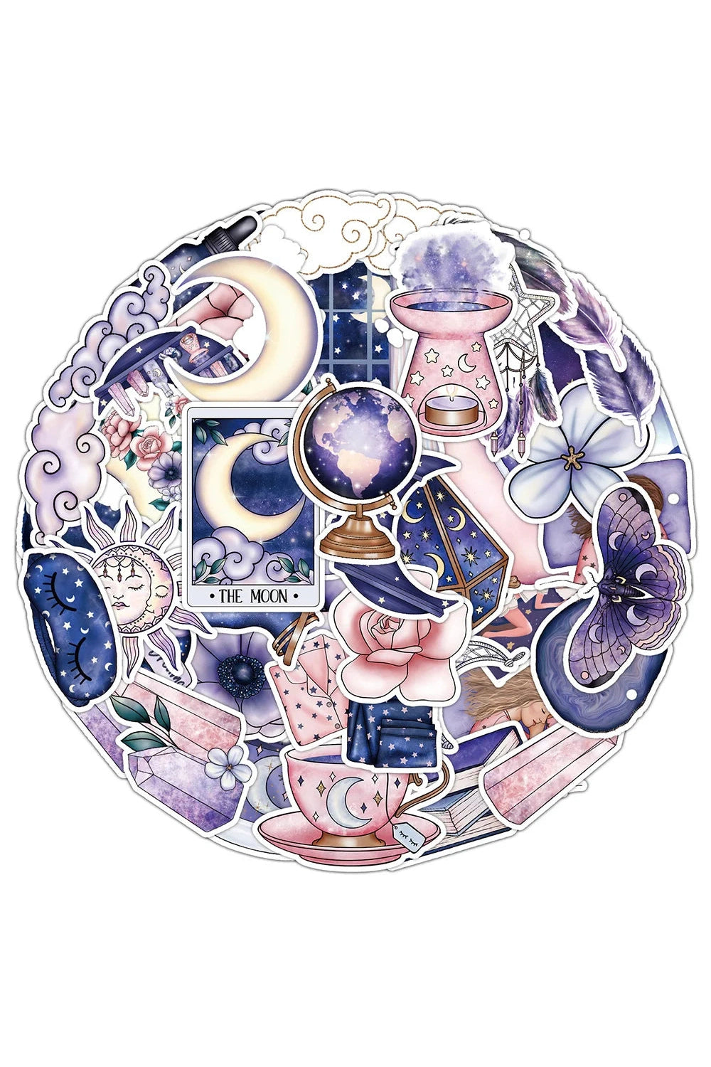 Magic Witch Moon Aesthetic Stickers