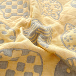 Sunny Forest Folk Quilted Blanket