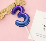 Pastel Balloon Number Candles