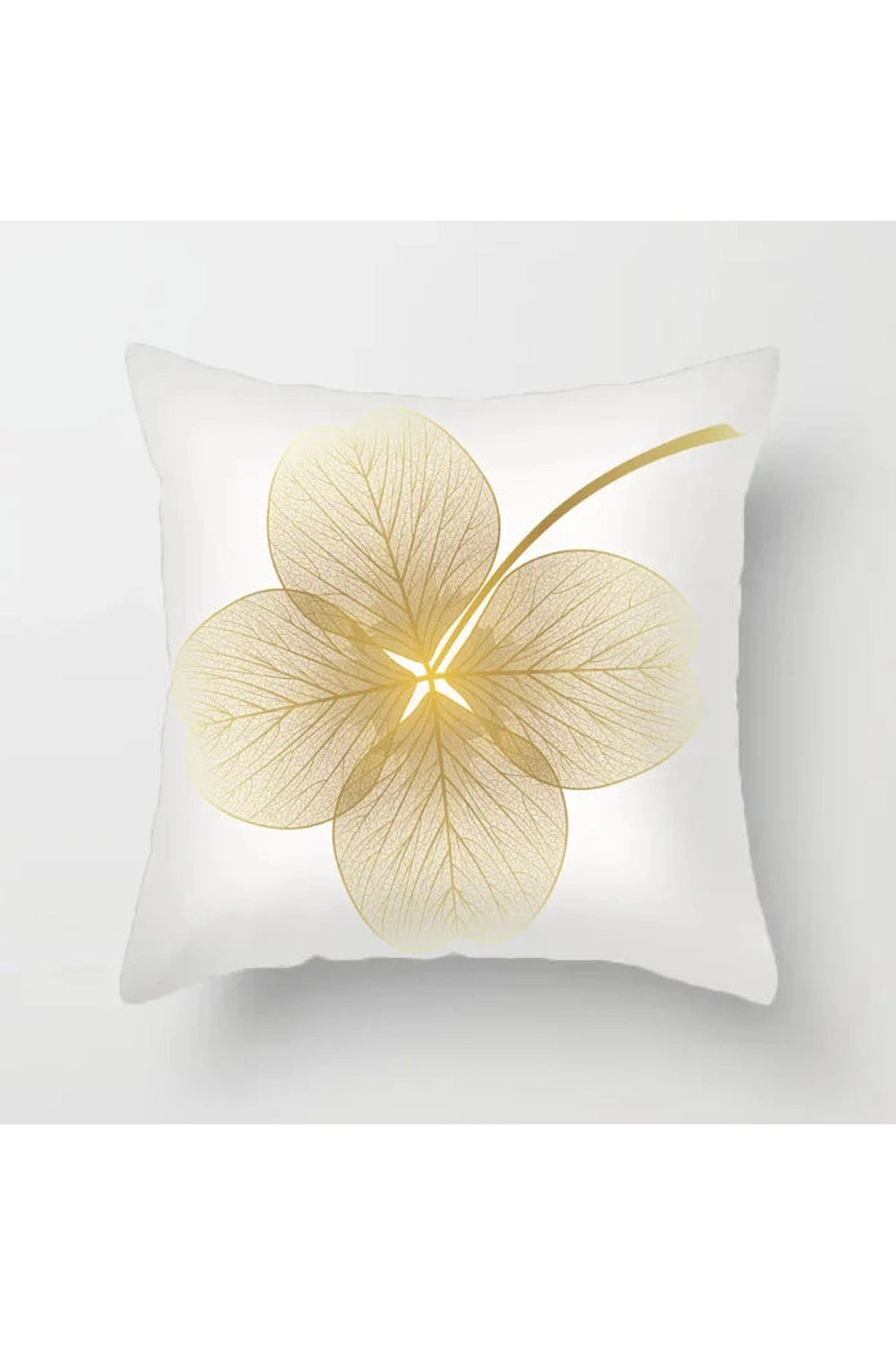 Fall Decor Yellow Leaf Polyester Pillow Case