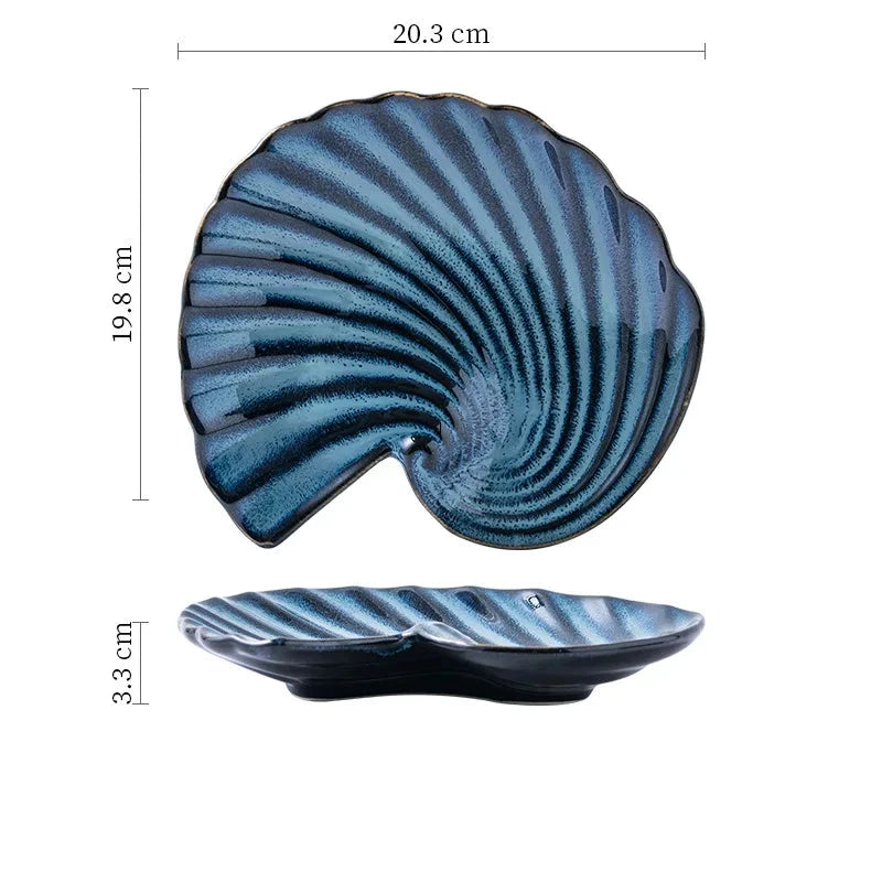 Nautical Shell Ceramic Plates