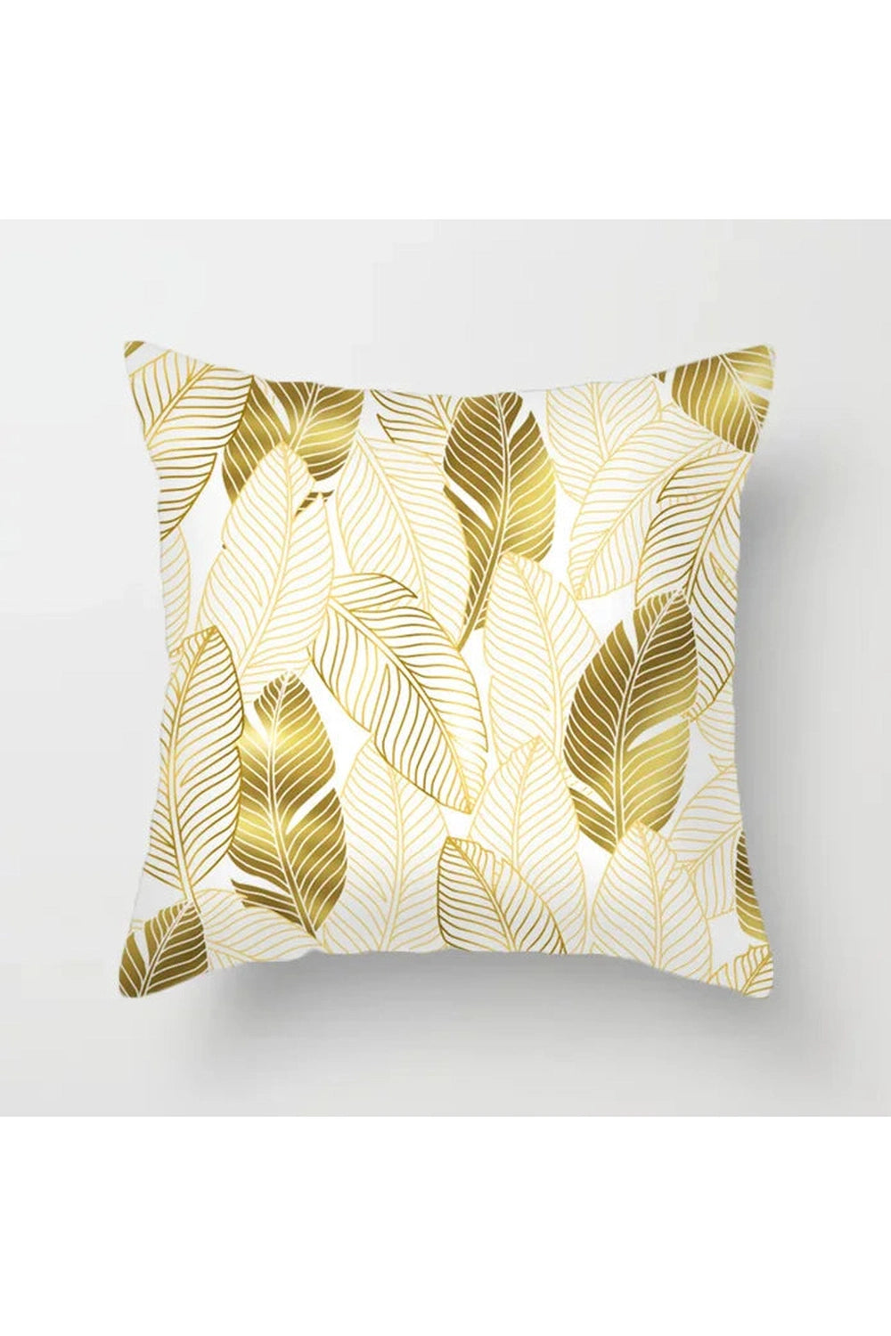 Fall Decor Yellow Leaf Polyester Pillow Case