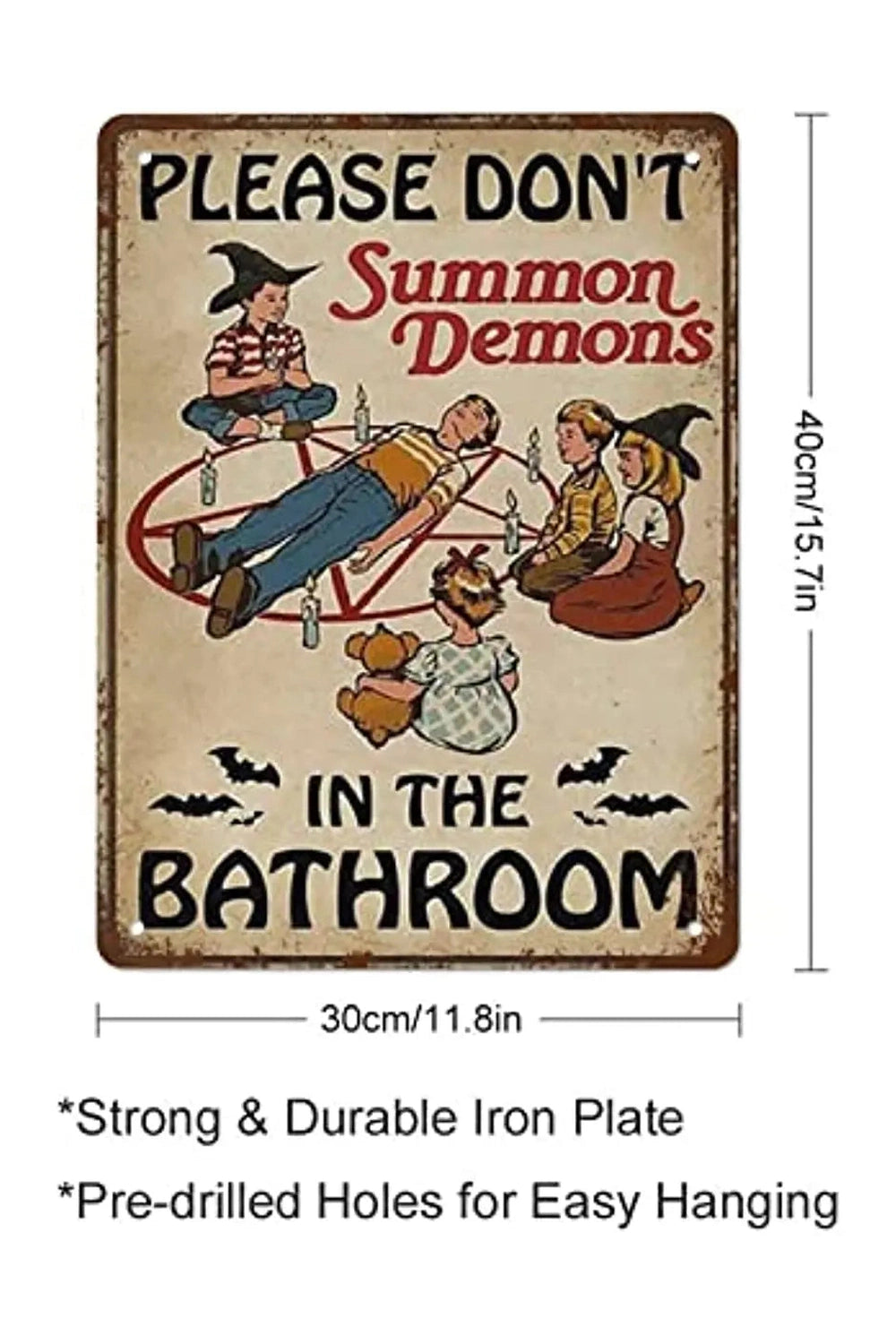 Halloween Witchy Bathroom Wall Sign