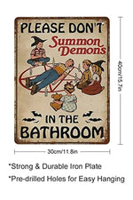 Halloween Witchy Bathroom Wall Sign