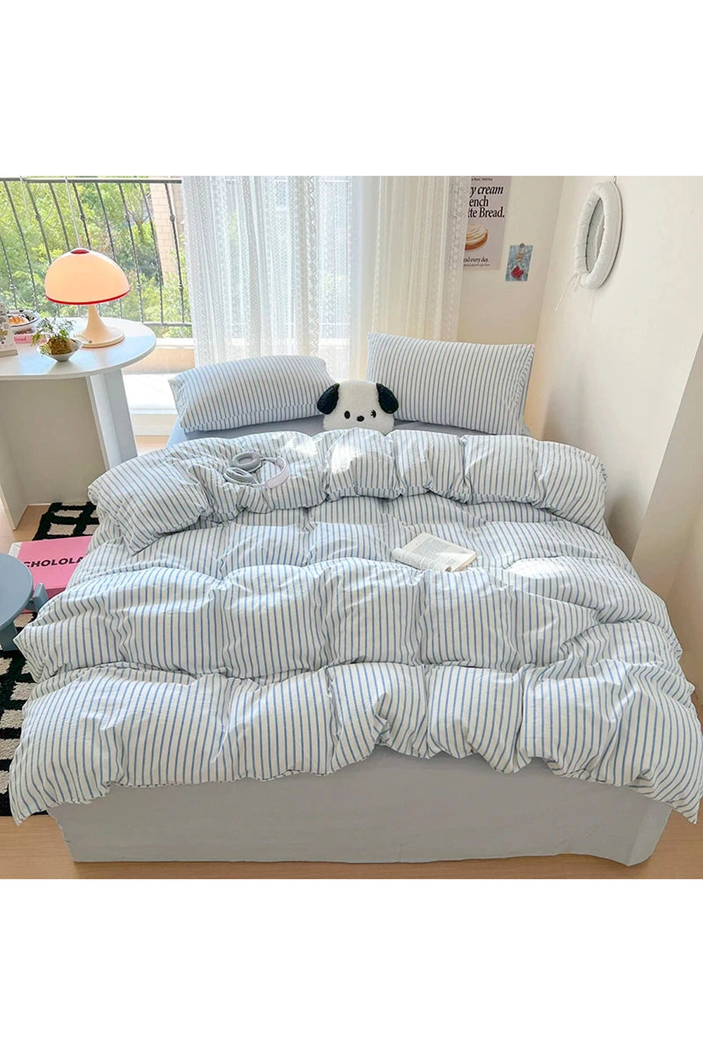 Striped Linen Bedding Set