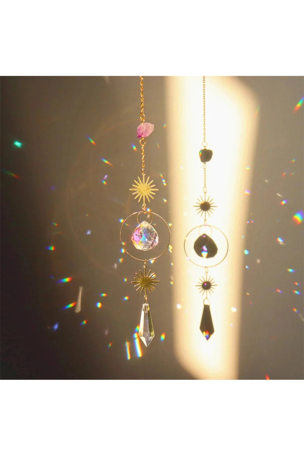 Hexagon Crystal Light Suncatcher