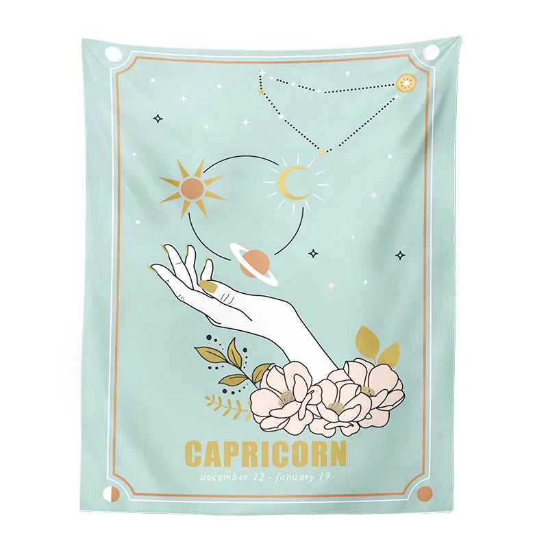 Pink Horoscope Tapestry