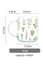 Grass Pattern Glass Mug