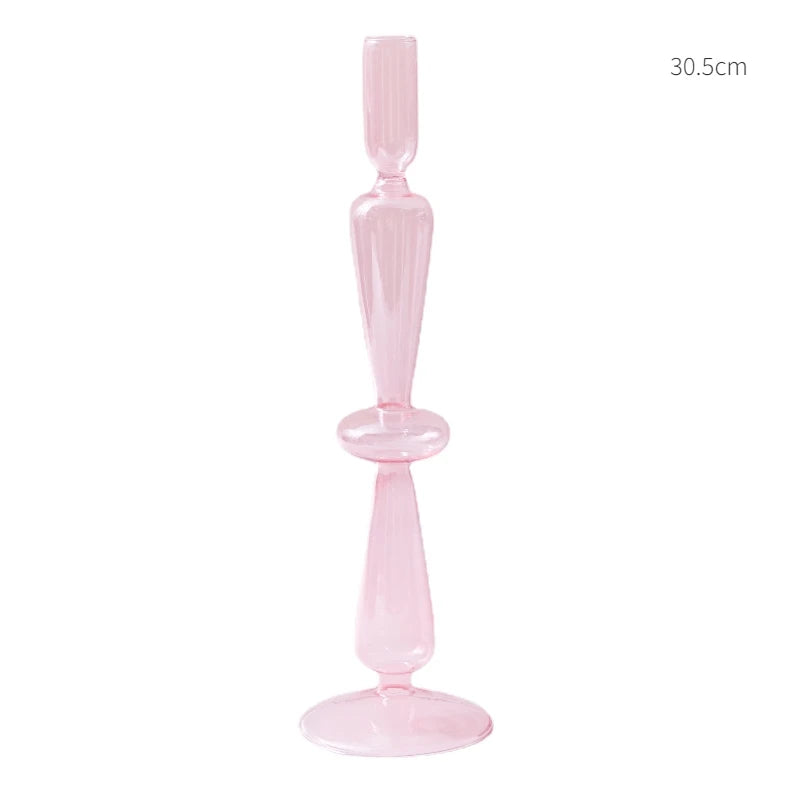 European Glass Candle Holder