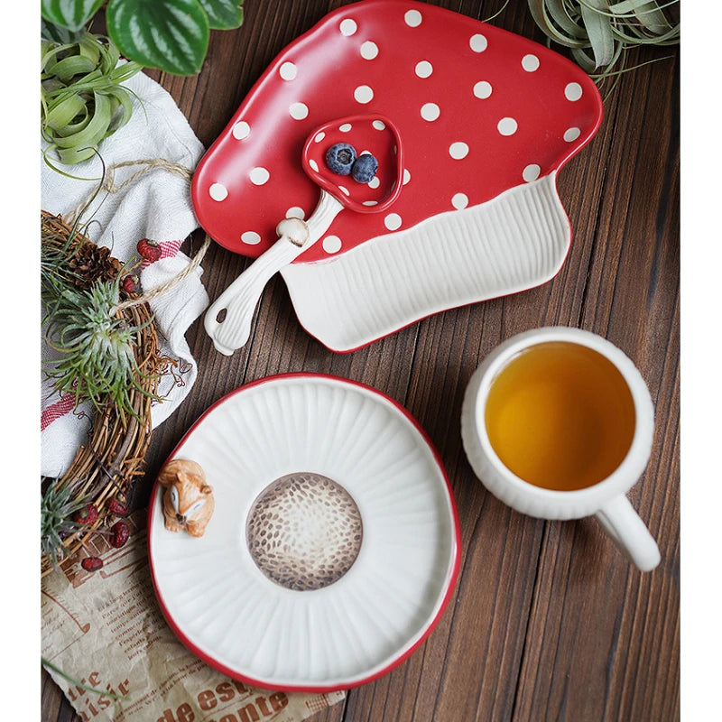 Whimsical Mushroom Serving Plate