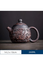 Retro Carved Ceramic Teapot