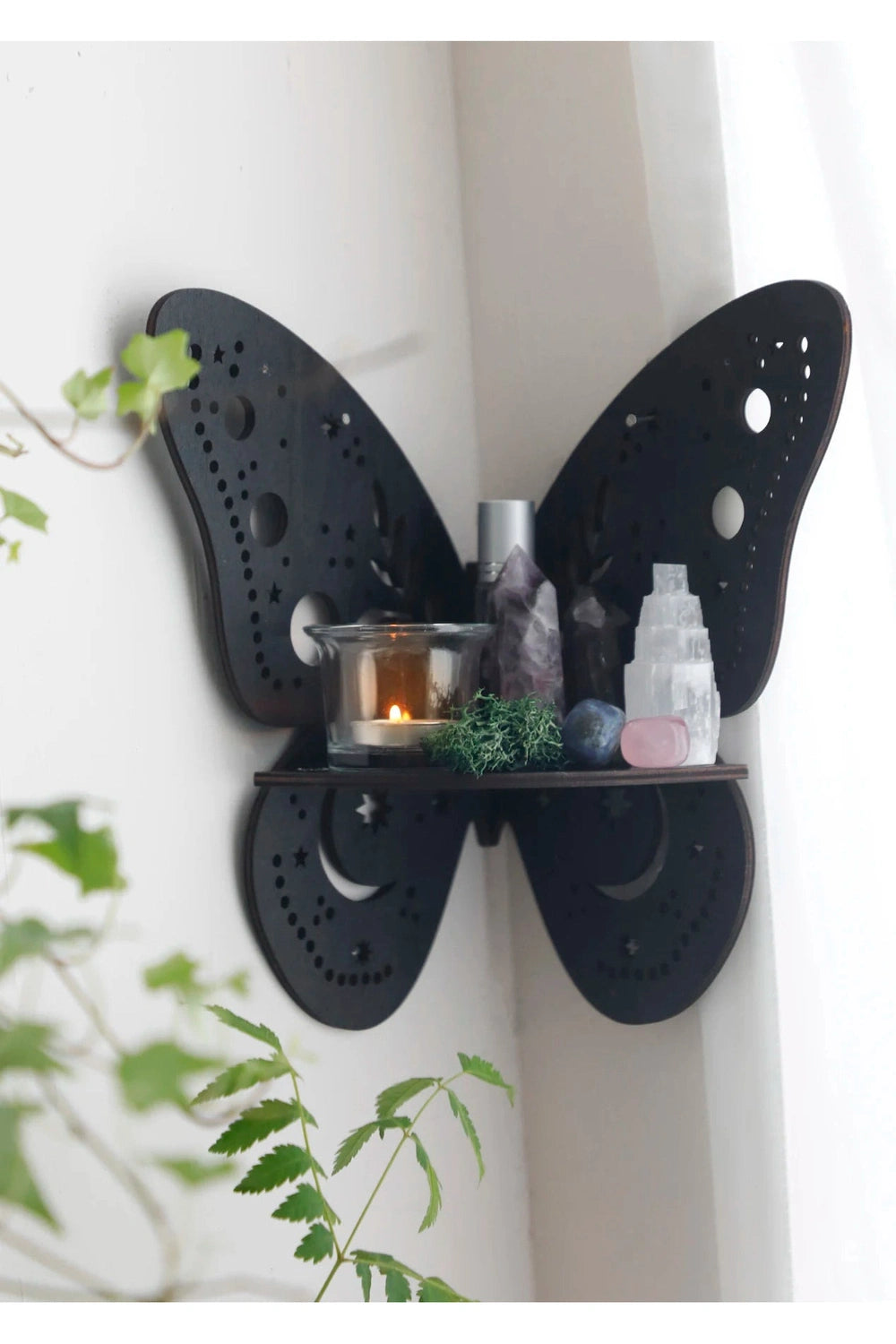 Butterfly Crystal Wall Shelf