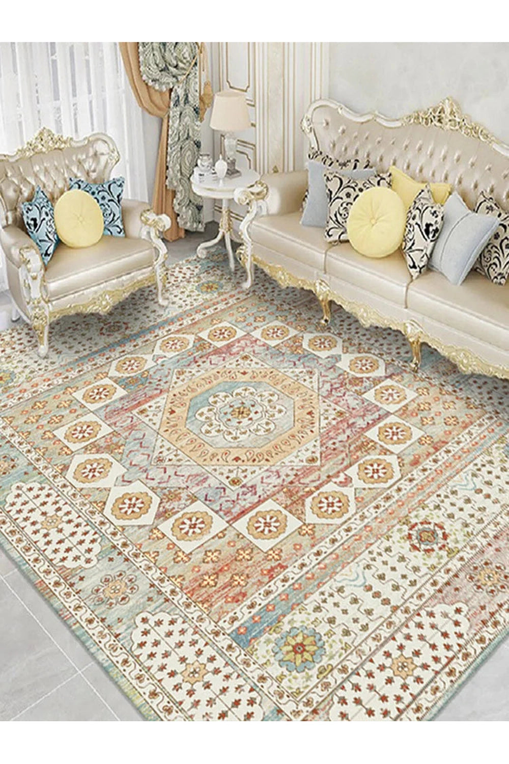 Vintage Boho Medallion Rug