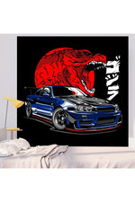 Retro JDM Legends Tapestry