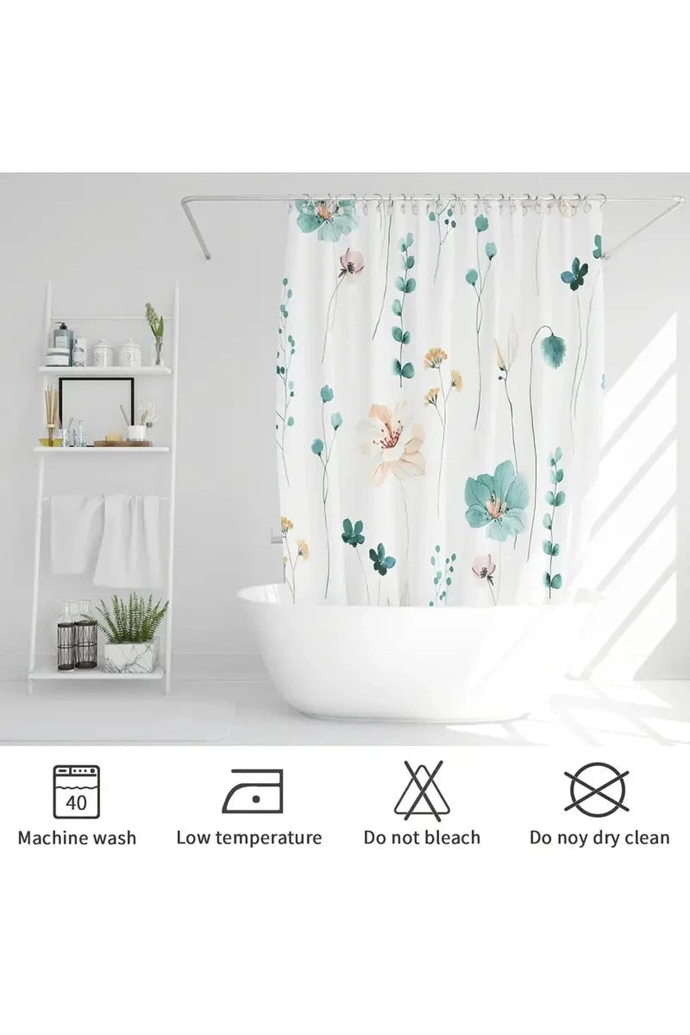 Watercolor Floral Shower Curtain