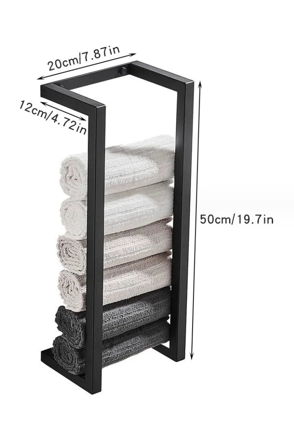 Slimline Black Bathroom Shelf