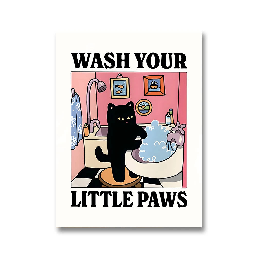 Cute & Quirky Feline Canvas Poster