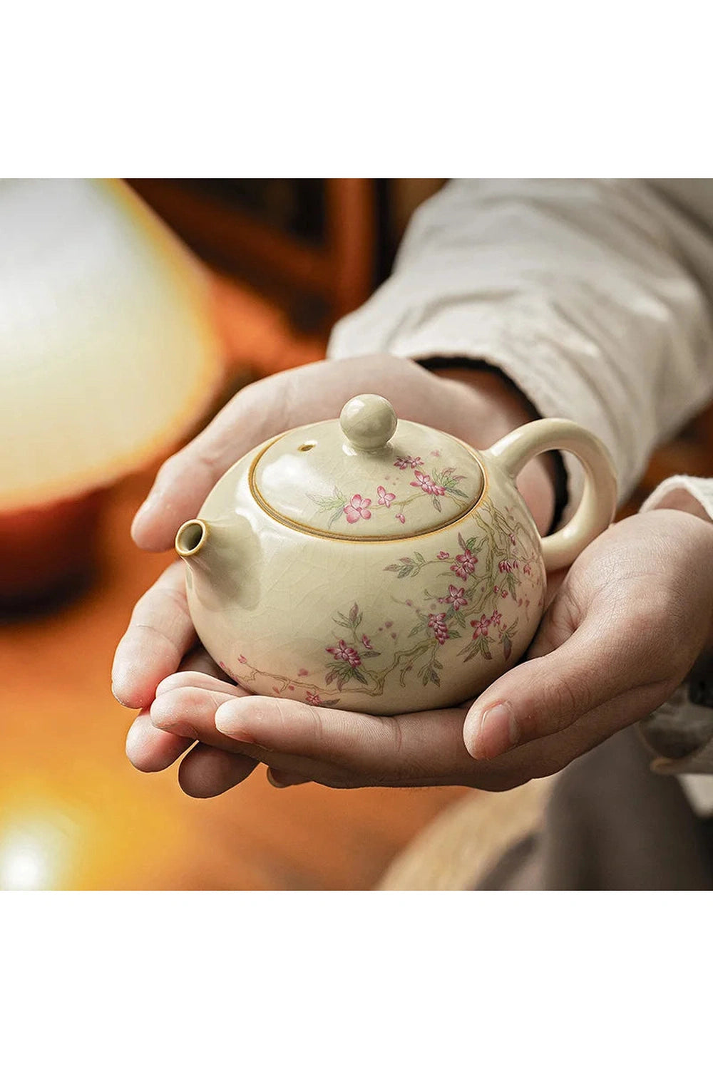 Fall Decor Cozy Cherry Teapot