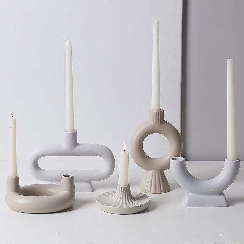 Light Academia Arc & Orbit Candle Holders