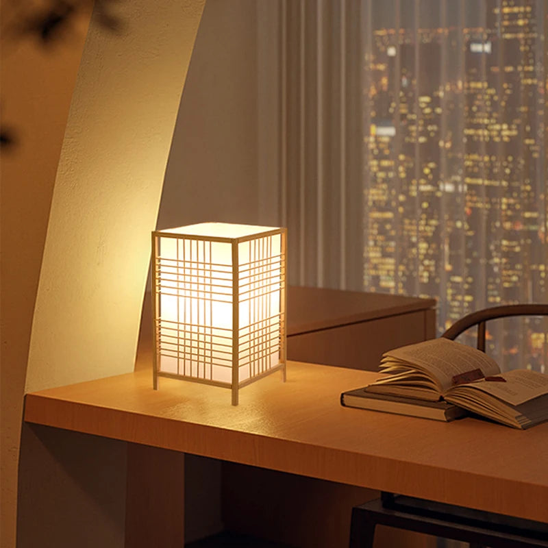 Zen Bamboo Grid Tischlampe