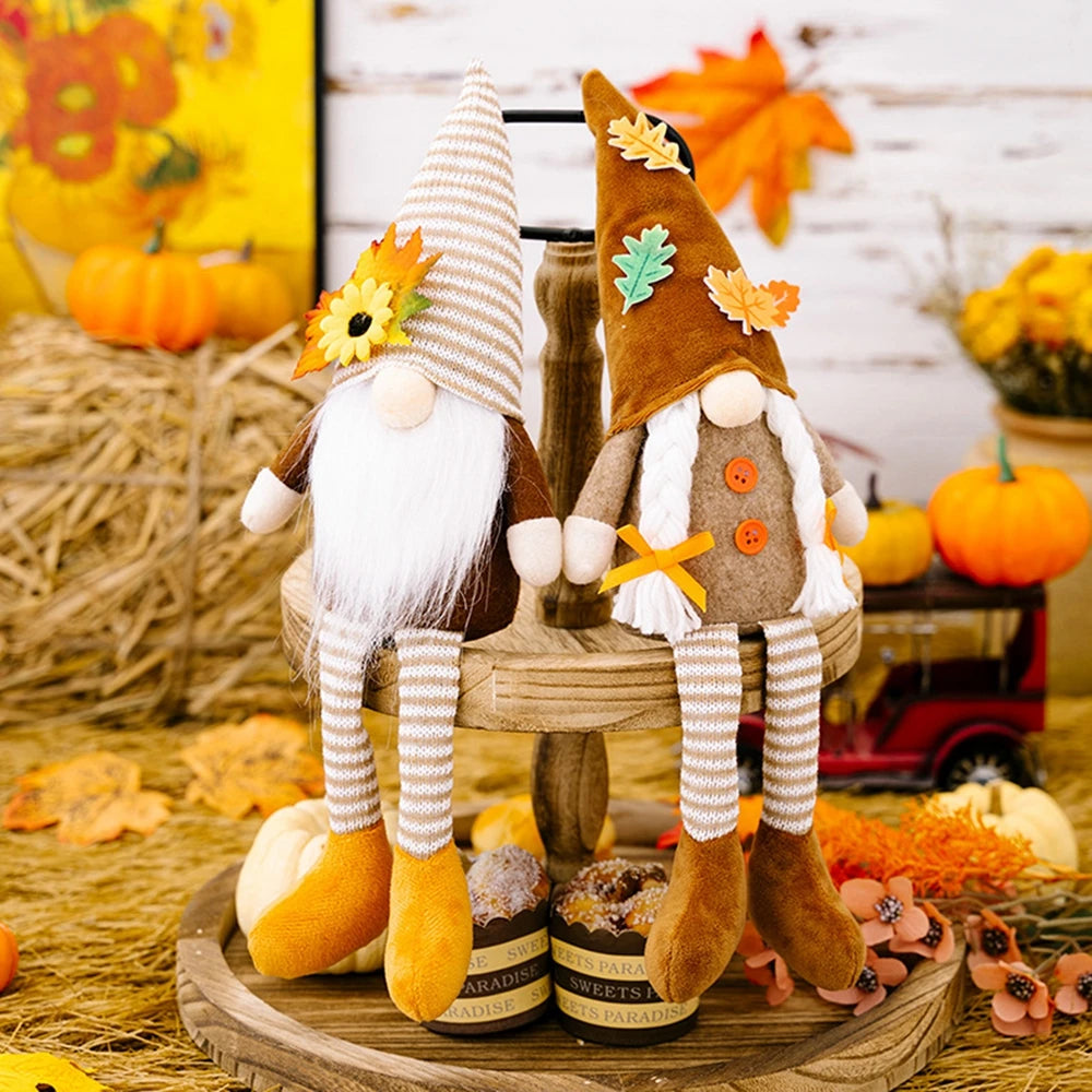 Autumn Harvest Gnome Figurines