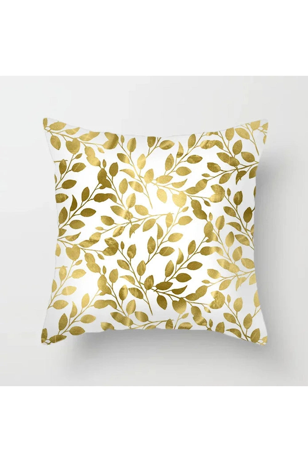 Fall Decor Yellow Leaf Polyester Pillow Case