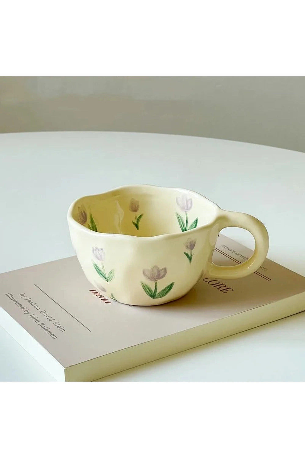 Irregular Flower Ceramic Mug