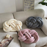 Velvet Knot Accent Pillow