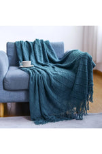 Cozy Diamond Knit Throw Blanket