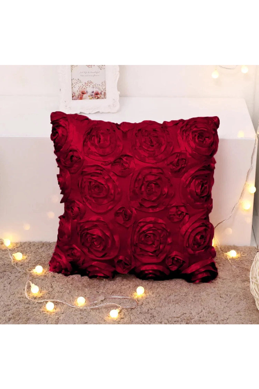 Romantic 3D Rose Pillow Case