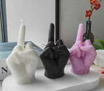 Rebel Flame Hand Gesture Candle