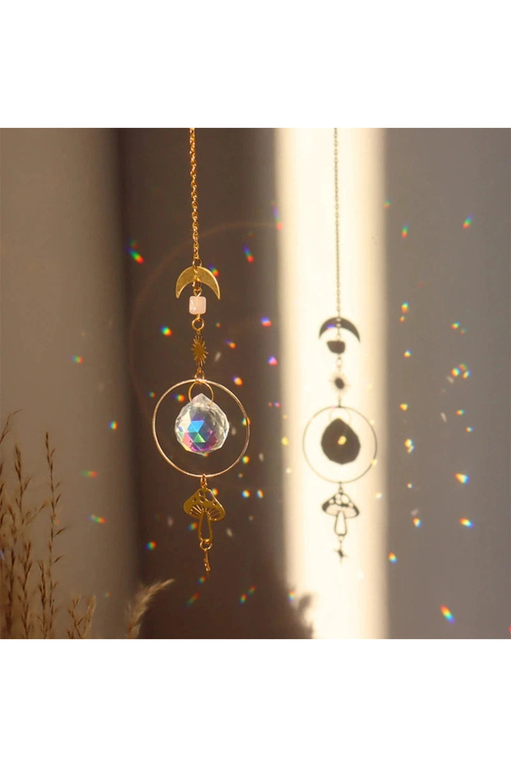 Golden Butterfly Prism Suncatcher