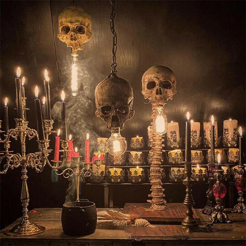 Skeleton Spine Skull Lamp