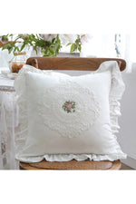 French Lace Ruffled Pillow Case