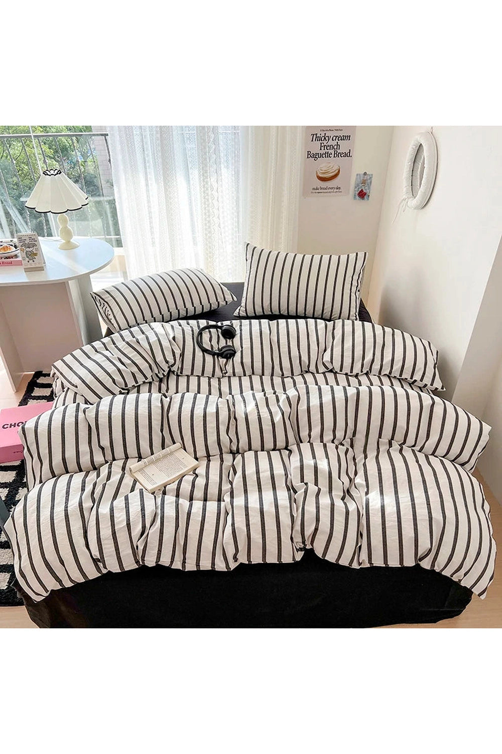 Striped Linen Bedding Set