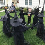 Halloween Light-Up Witches Yard Statues