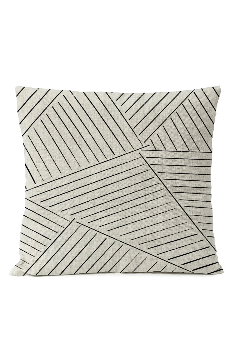 Boho Black Geometric Pillow Case